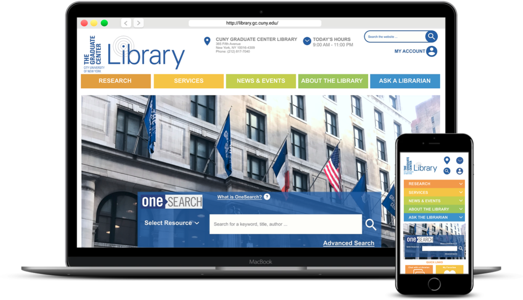 Cuny Graduate Center Library Website Redesign Group 1 Center For Digital Experiences At Pratt Institute
